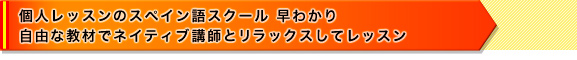 個人レッスンのスペイン語スクール 早わかり 自由な教材でネイティブ講師とリラックスしてレッスン